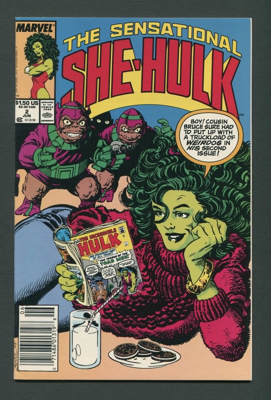 She-Hulk #2  / 9.6 NM+ - 9.8 NM-MT  Newsstand  June 1989