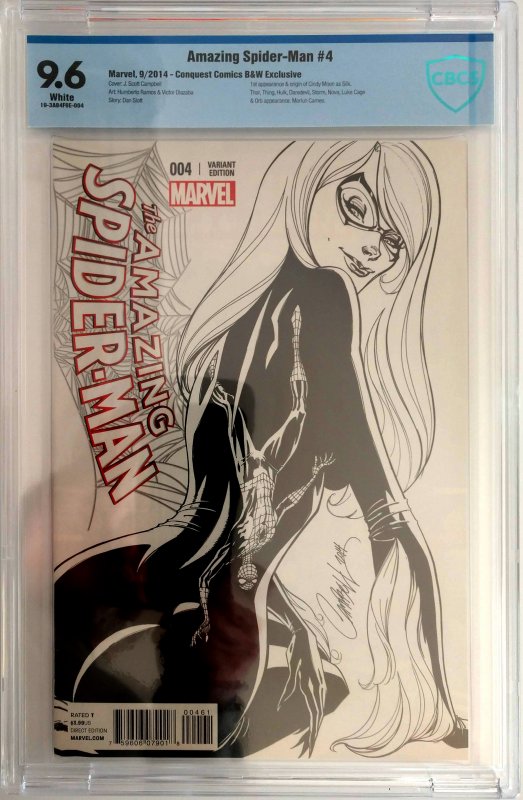 AMAZING SPIDER-MAN #4CONQ-B SKETCH VARIANT, 1ST SILK APP