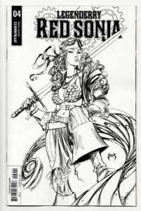 Legenderry Red Sonja #4 Retailer Incentive 1:10 B&W Variant (Dynamite)