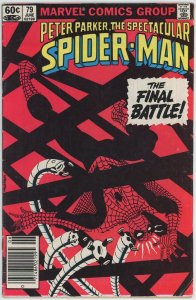 Spectacular Spider-Man #79 (1976) - 4.5 VG+ *Cool Negative Space Cover*