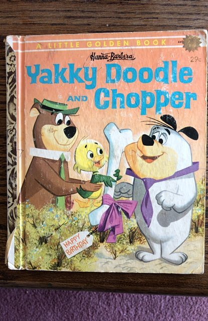 YaKKY Doodle and chopper, 1962 little golden book, name and pencil