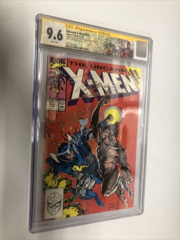 Uncanny X - Men (1990) #258 (CGC 9.6 SS) Signed Jim Lee•Scott Williams•Claremont