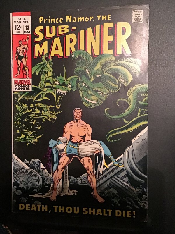 Sub-Mariner #13 (1969) Hi grade, black cover key issue.