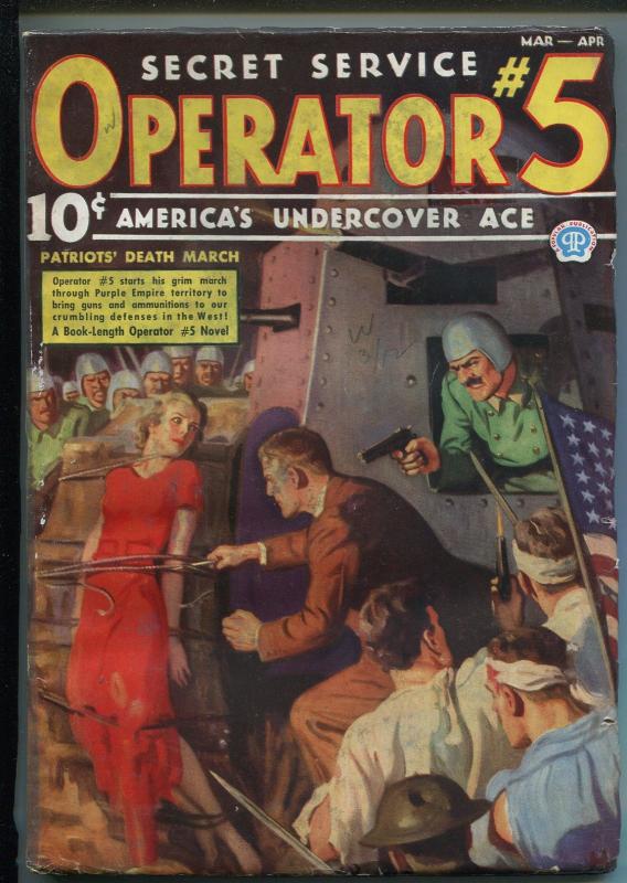 OPERATOR #5 3/1937-POPULAR-PATRIOT'S DEATH MARCH-FILE COPY-BOUND BABE-fn+