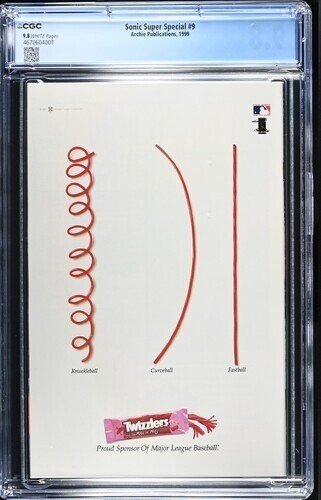 Sonic Super Special #9 1999 Archie CGC 9.8 Only 9.8 copy on census White Pages