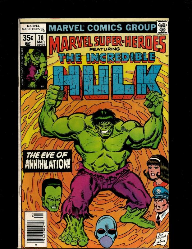 12 Comics Incredible Hulk #53 67 68 69 70 74 75 76 82 88 93, F4 #67 69 74 J344