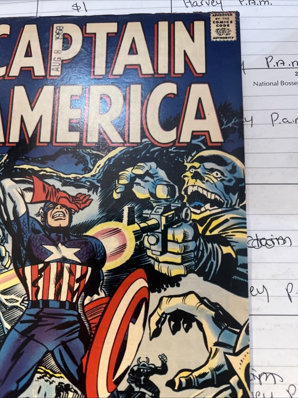 Captain America #107 1968 Marvel Red Skull Cover VG Silver Age