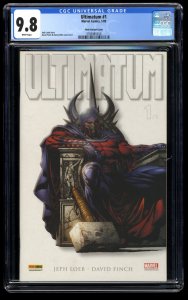 Ultimatum #1 CGC NM/M 9.8 White Pages 1:100 Finch Variant Magneto