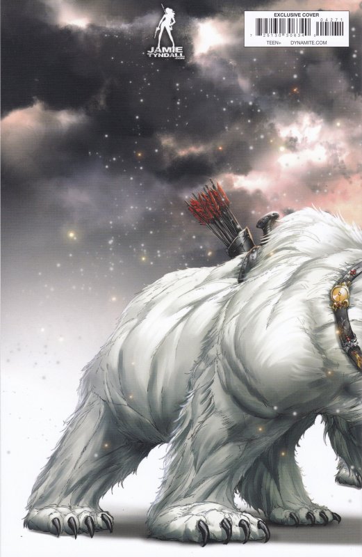 Dynamite Comics The Invincible Red Sonja #4 Wrap Signed Tyndall with COA NM