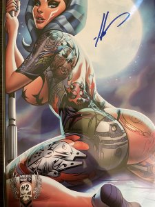 DEATHRAGE #1 COSPLAY EXCLUSIVE TRADES COVER SIGNED COA LTD 300 NM+