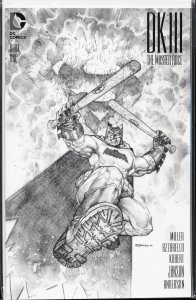 Dark Knight III: The Master Race #1 M&M Comics Black and White Cover (2016) B...