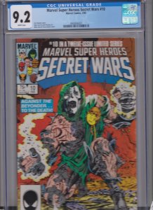 Marvel Super Heroes Secret Wars #10 CGC 9.2 WHITE  (1985) KEY / NEW SLAB