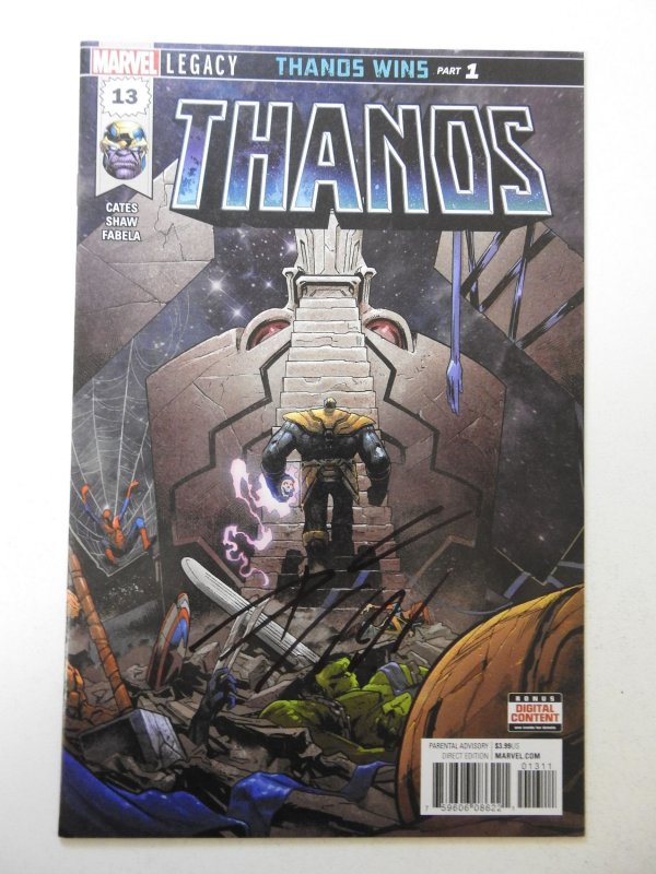 Thanos #13 (2018) VF/NM Cond! 1st App of Cosmic Ghost Rider! Signed w/ no cert