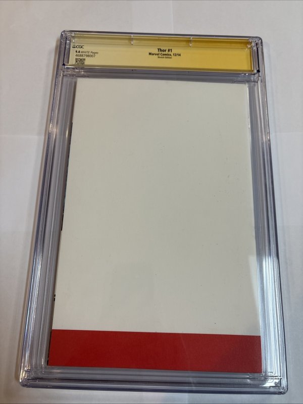 Thor (2014) # 1 (CGC 9.4 SS) Sketch Scott Lobdell • Marvel Comics