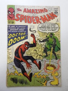 The Amazing Spider-Man #5 (1963) GD+ Condition 2 in spine split, moisture stain
