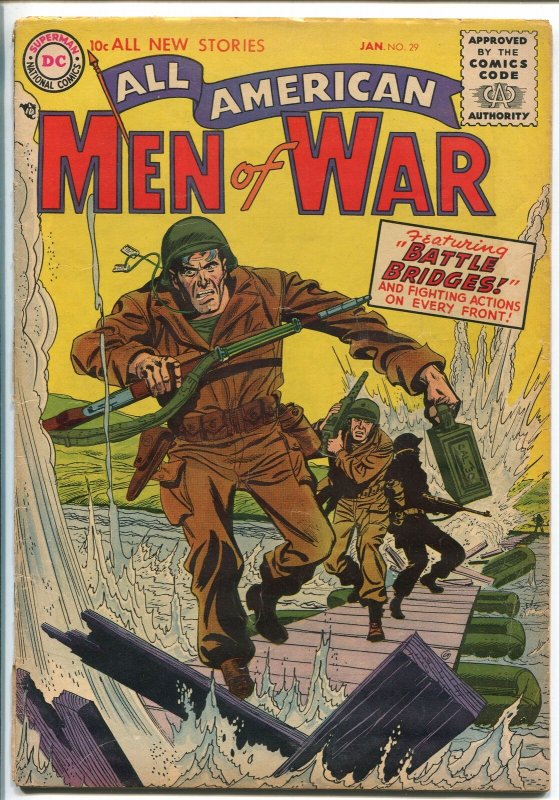 ALL AMERICAN MEN OF WAR #29-1955-WWII-DC-SILVER AGE-WALLY WOOD-JOE KUBERT-vg