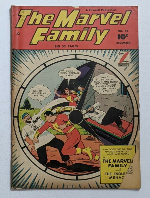 Marvel Family #42 (Dec 1949, Fawcett) Good 2.0 Kurt Schaffenberger art