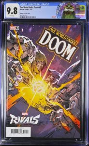 ONE WORLD UNDER DOOM #2 CGC 9.8 ? NETEASE MARVEL RIVALS VARIANT CUSTOM LABEL