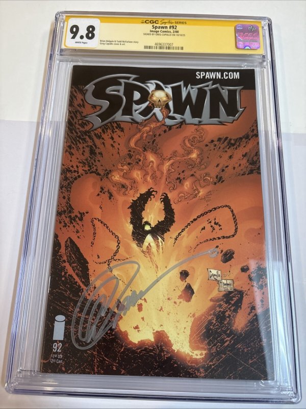 Spawn (2000) # 92 (CGC 9.8 SS) Signed Greg Capullo * Image Comics
