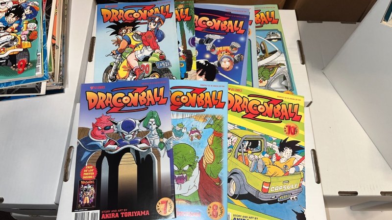 Dragon Ball Z Viz Comics Part 3 Lot, Near Complete Series Set w/Issue #s 1-10