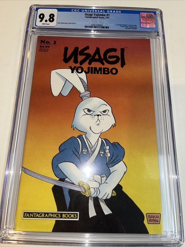 Usagi Yojimbo (1987) #1 (CGC 9.8 WP) 1st Usagi Yojimbo In His Own Title • Sakai