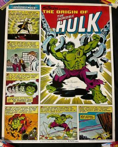 ORIGIN OF THE HULK POSTER COCA COLA SIGNED BY JOE SINNOTT & SAL BUSCEMA! FN/VF