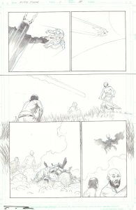 King Thor #1 (723) p.18 Old King Thor vs. Loki the All-Butcher art by Esad Ribic