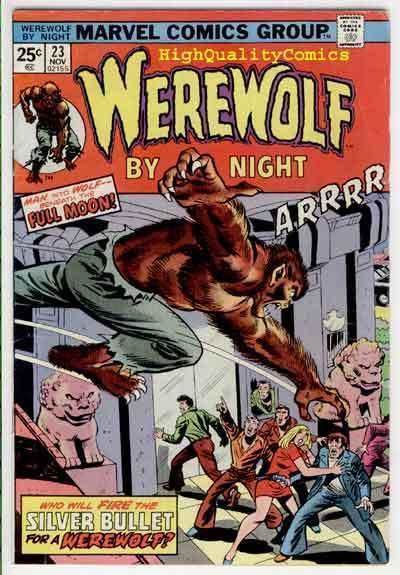 WEREWOLF by NIGHT #23, VG+, Maniac, Blood, Full Moon, 1972, more WW  in store