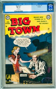 Big Town #1 (1951) CGC 9.4! Off-White Pages! Cover mis-cut