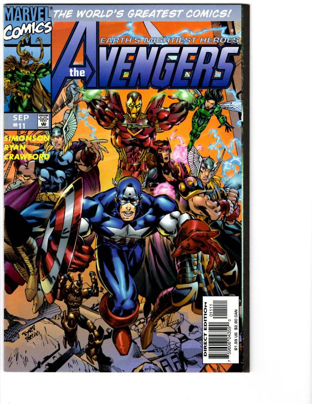 7 The Avengers Marvel Comic Books # 7 8 9 10 11 12 13 Thor Iron Man Wasp BH6