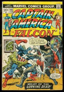 CAPTAIN AMERICA #166 1973-FALCON-LURKING DEAD-MUMMIES FN