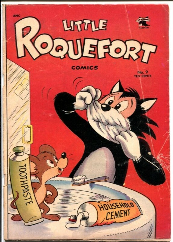 Little Roquefort #9 1953-St John-wacky funny animals-final issue-VG