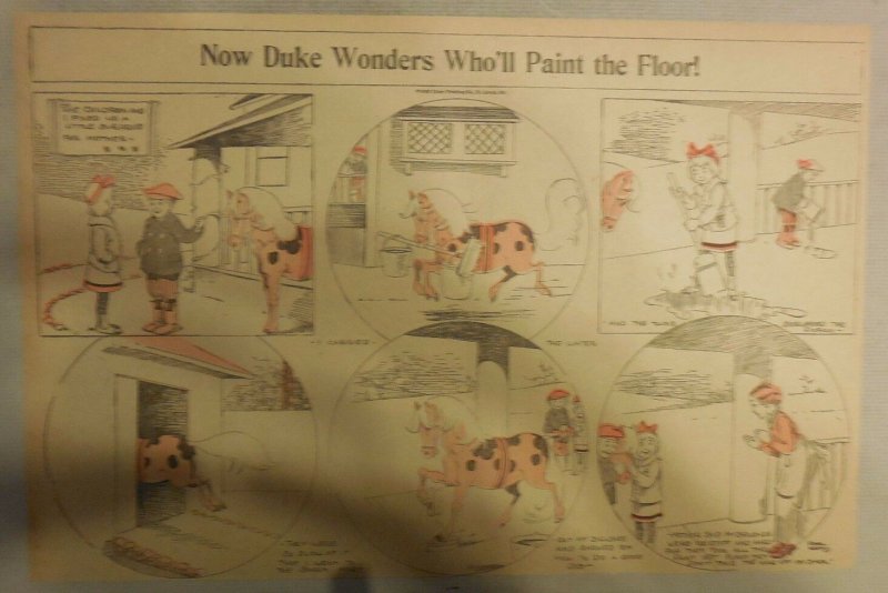 Duke The Shetland Pony Sunday by Frank Leet from 1913 Half Page Size!