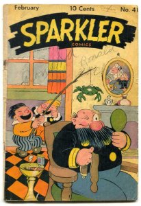 Sparkler Comics #41 1945- crab cover- Tarzan- incomplete