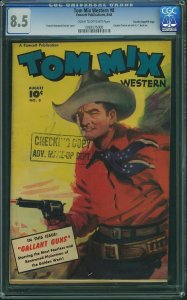 Tom Mix Western #8 (1948) CGC 8.5 VF+