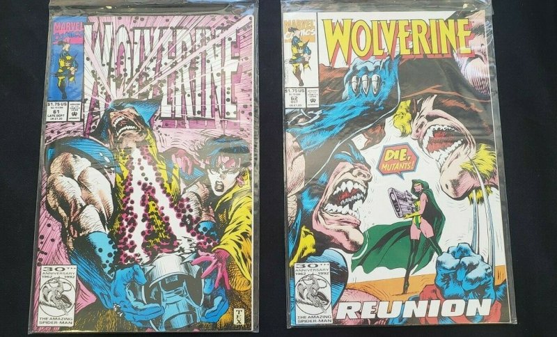 WOLVERINE 4PC (VF)JUBILEE, THANOS, STATE OF GRACE, GHOST RIDER, WEREWOLF 1992-93