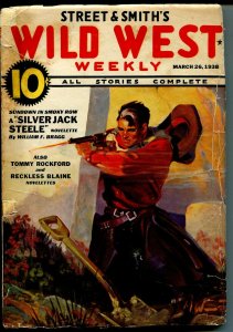 Wild West Weekly 3/26/1938-western hero pulp-Silver Jack Steele-H W Scott-G/VG 