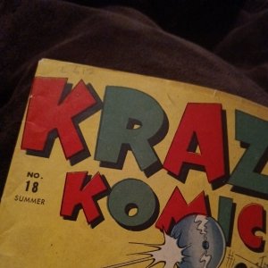 Krazy Komics 18 Timely Comics 1945 World War II Era Ziggy Pig Silly Seal...