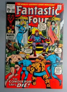 Fantastic Four #104 FN/VF Magneto Appearance Marvel 1970 BW1