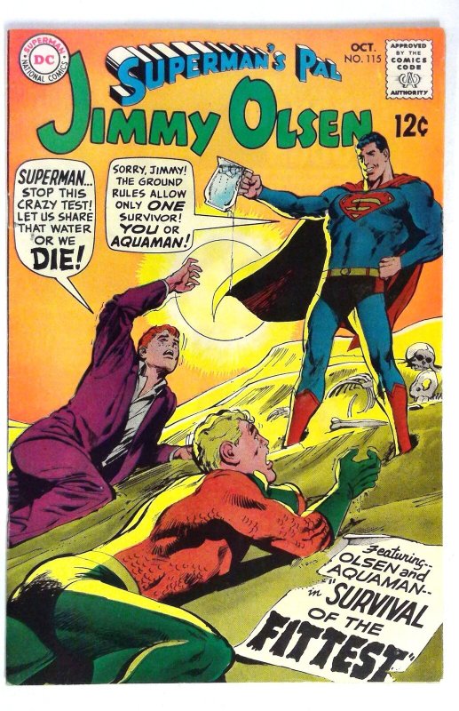Superman's Pal Jimmy Olsen #115 Aquaman survival DC (1968) VF
