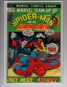 Marvel Team-Up #3 (1972) MORBIUS! HUMAN TORCH! Bronze Classic / EC#2