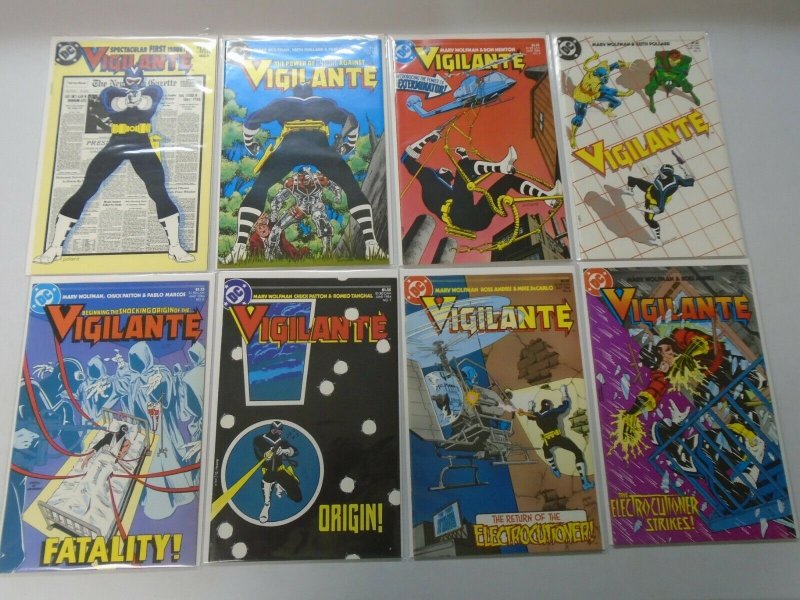 Vigilante comic lot from #1-49 +2 annuals 47 different average 8.5 VF+ (1983-88)