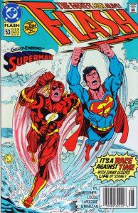 Flash (2nd Series) #53 (Newsstand) VF ; DC | Superman vs Flash Race