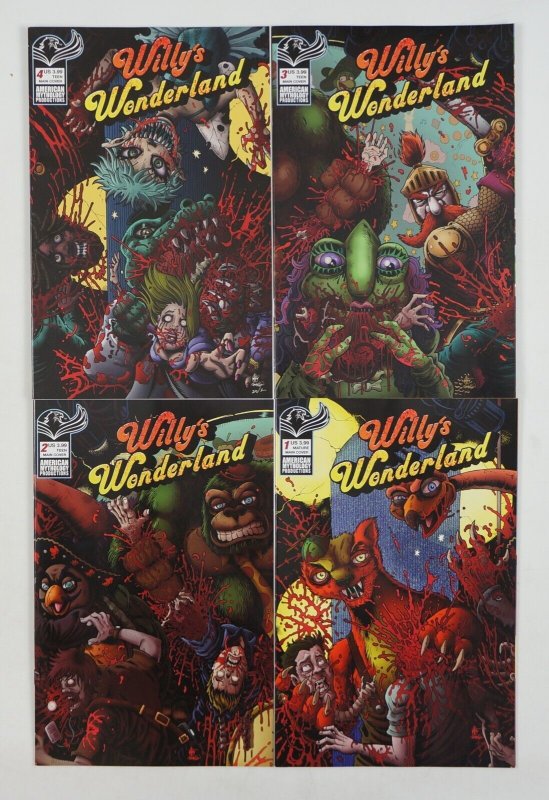 Willy's Wonderland #1-4 VF/M complete series - prequel to Nicolas Cage movie 2 3 