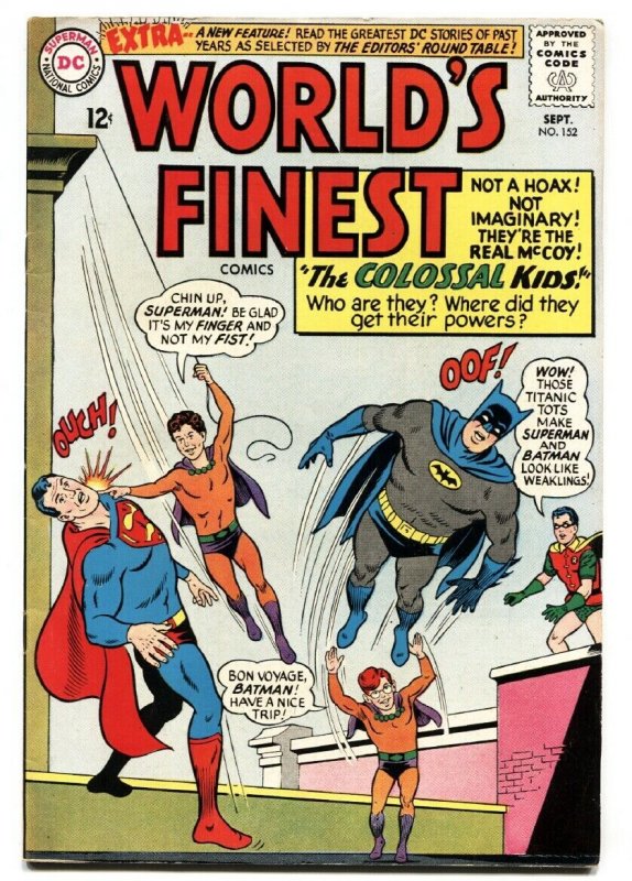 WORLDS FINEST #152 comic book 1965-DC COMICS-BATMAN-SUPERMAN VF