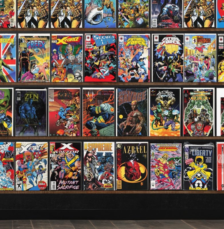 Huge Lot 150+ Comics with X-Force, X-Factor, Bloodshot, Rai, Armorines & More!