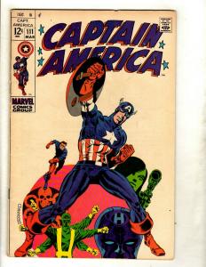 Captain America # 111 FN/VF Marvel Comic Book Avengers Hulk Thor Iron Man GK2