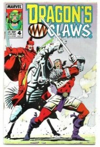 Dragon's Dragons Claws #4 Marvel Comics October Oct 1988 (FNVF)