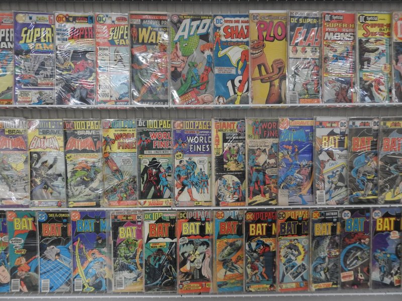 Huge Lot 120+ Silver/Bronze Comics W/ Batman, Detective Comics, +More! Avg GD+