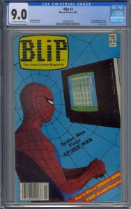 BLIP #2 CGC 9.0 SPIDER-MAN COVER SUPER RARE NEWSSTAND IN HIGHER GRADE
